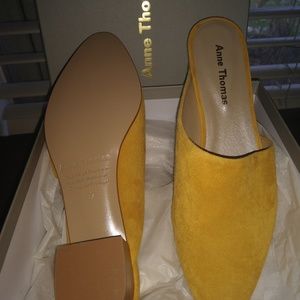 Anne Thomas Designer Shoes Romero Mules - Pony Suede size 7.5 US